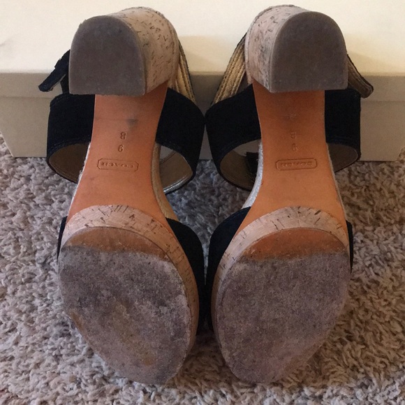 COACH ‘Valeann’ Black Suede Platforms - Picture 5 of 5